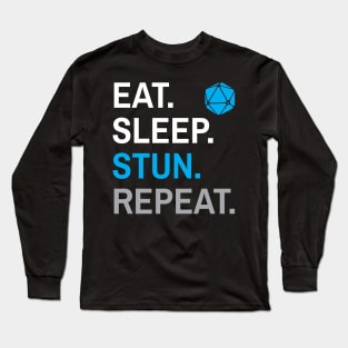 D&D Monk Eat Sleep Stun Repeat Long Sleeve T-Shirt